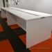 White Tall Double Sided Hotelling Station Table